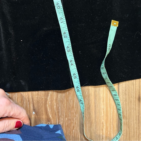 Lands End black velvet v neck a line 3/4 sleeve dress size 16W cocktail party - Picture 9 of 9